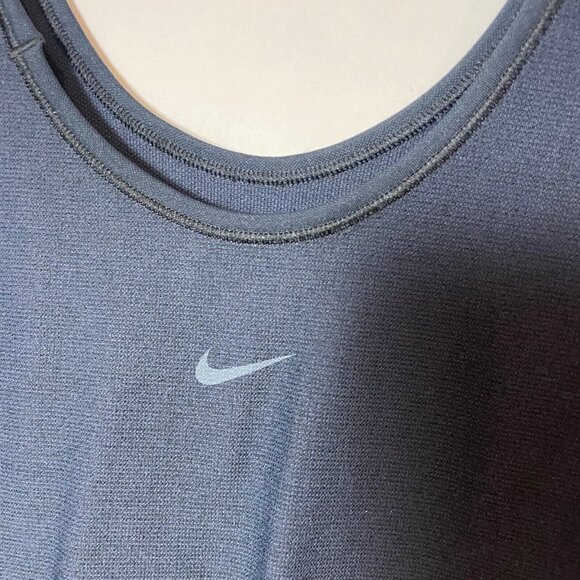 Nike Womens Zone Sculted Athletic Tank Top Navy Blue L Dri-FIT Workout Gym - Picture 4 of 9